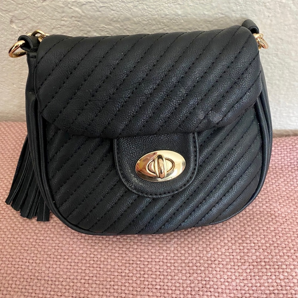 Small black crossbody purse